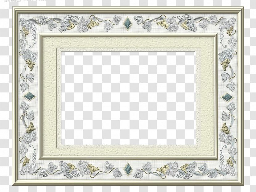 Silver Picture Frame Gold Copper Pattern - Photography Transparent PNG