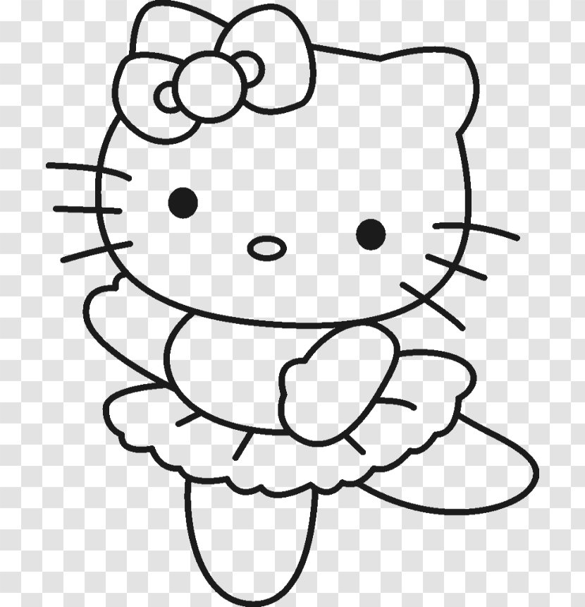 Hello Kitty Coloring Book Ballet Dancer - Tree Transparent PNG