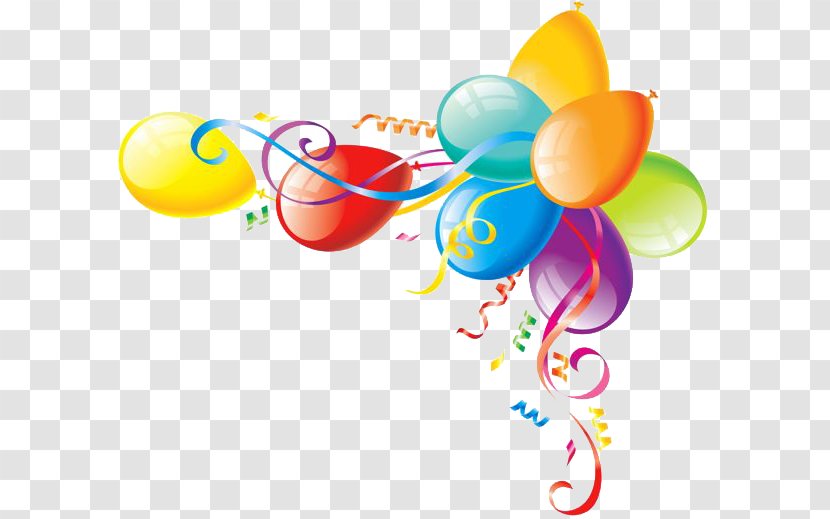 Birthday Party Balloon Ribbon Clip Art - Holiday Transparent PNG