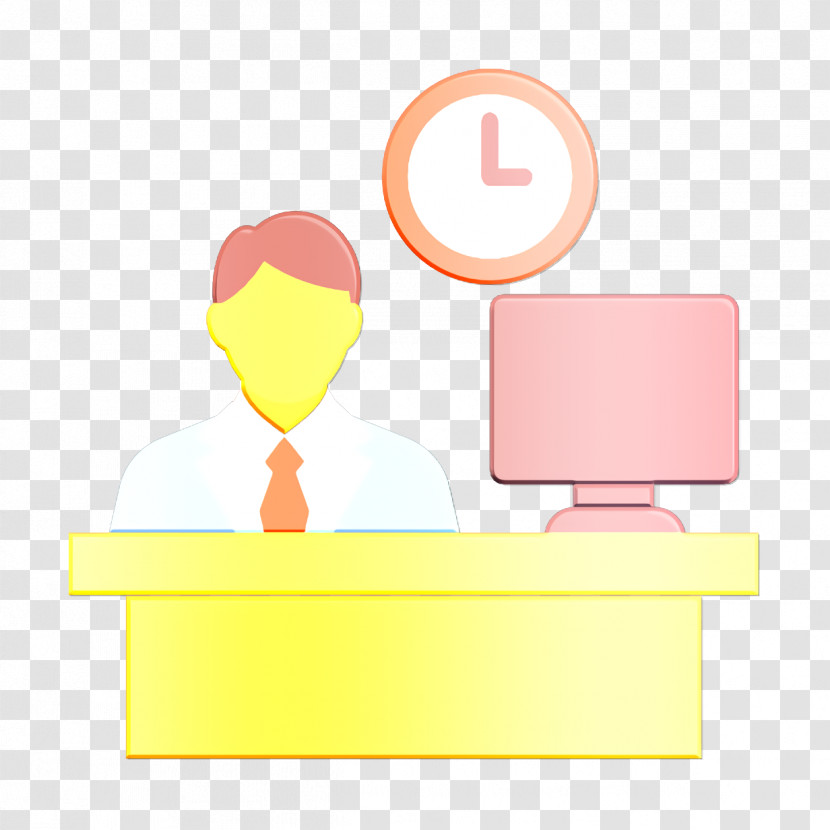 Business Icon Desk Icon Worker Icon Transparent PNG