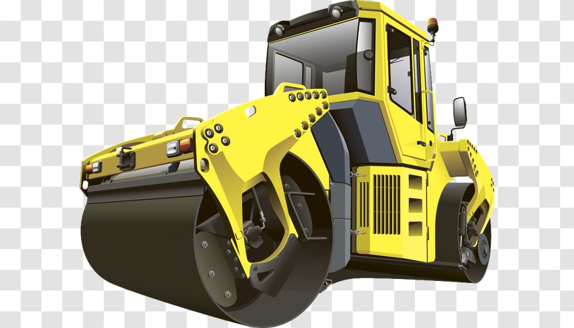 Road Roller Compactor Heavy Machinery - Silhouette Transparent PNG