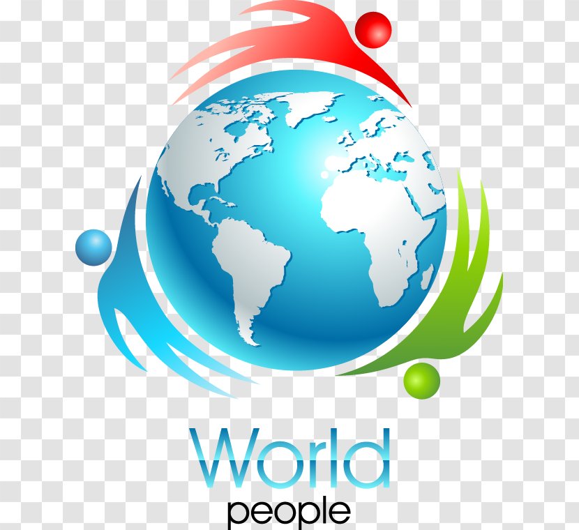 Globe World Map Middle Ages - Royaltyfree - People Of Color Surrounded By Earth Transparent PNG