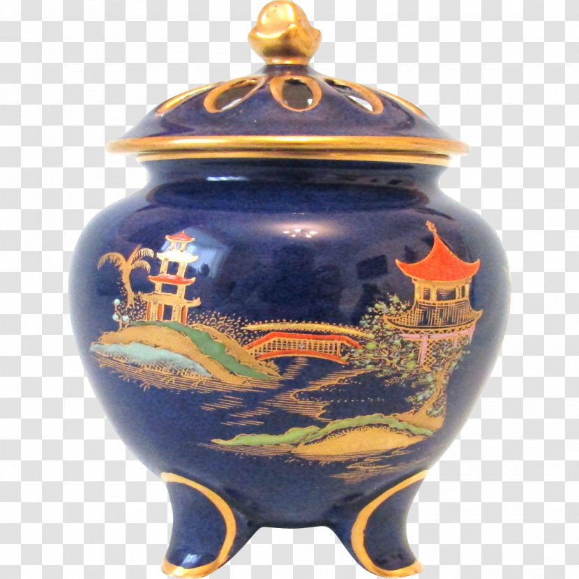 Vase Ceramic Pottery Cobalt Blue Urn - Porcelain Pots Transparent PNG