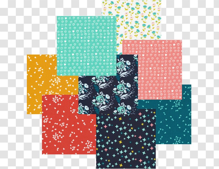 Textile Polka Dot Turquoise Patchwork Pattern - Material - White Gauze Transparent PNG