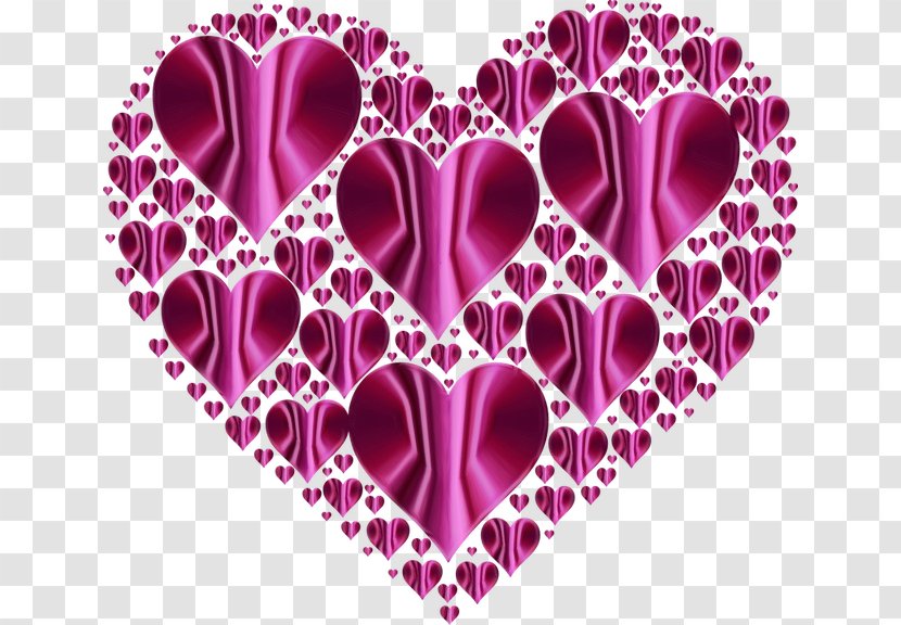 Valentines Day Heart - Love - Magenta Pink Transparent PNG