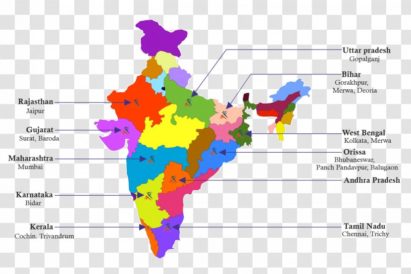 States Of India Vector Graphics Royalty-free 0 Illustration - Andhrapradesh Map Transparent PNG