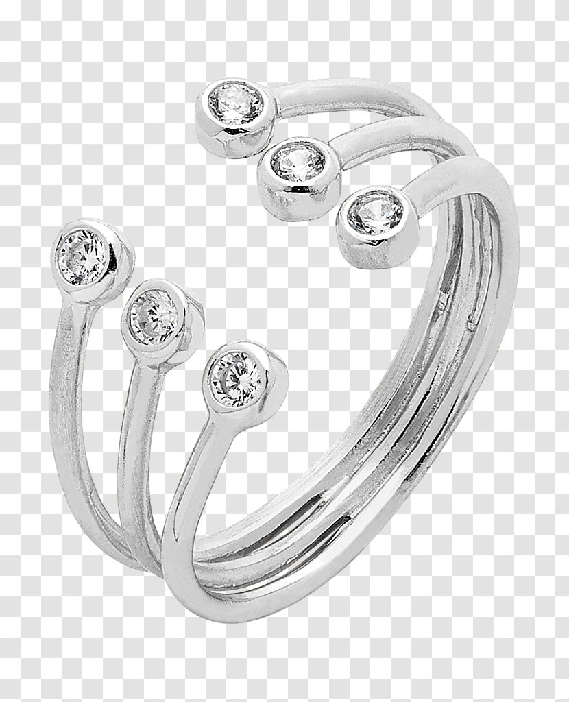 Ring Cubic Zirconia Sterling Silver Metal - Eternity - Psd Layered Transparent PNG