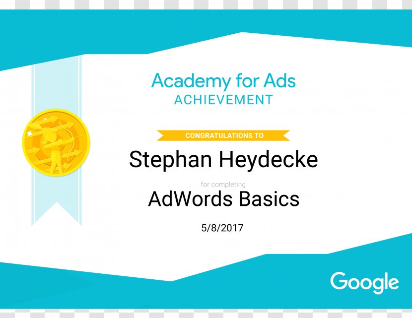 Google AdWords Analytics Advertising Pay-per-click Partners - Banner - European Certificate Transparent PNG