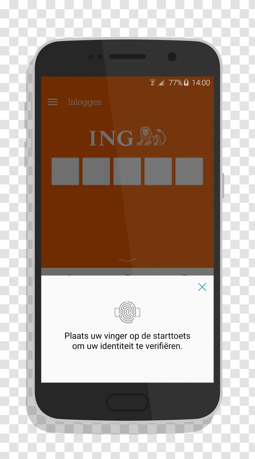 Smartphone Online Banking Login Fingerprint ING Group - Samsung Galaxy Note Series Transparent PNG