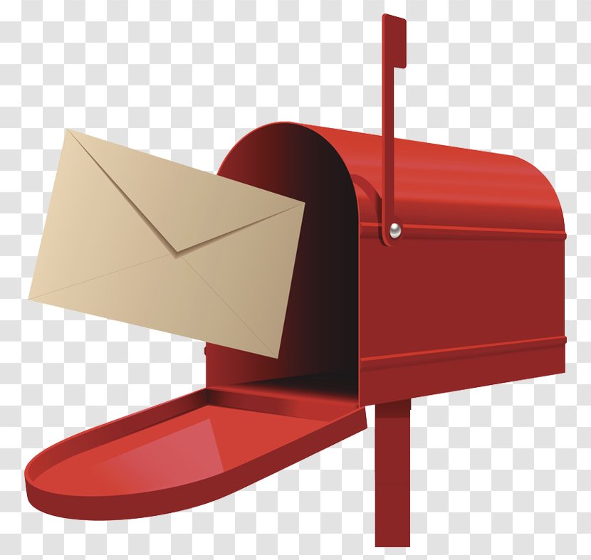 Post Box Letter Illustration - Table - Open Red Mailbox Transparent PNG