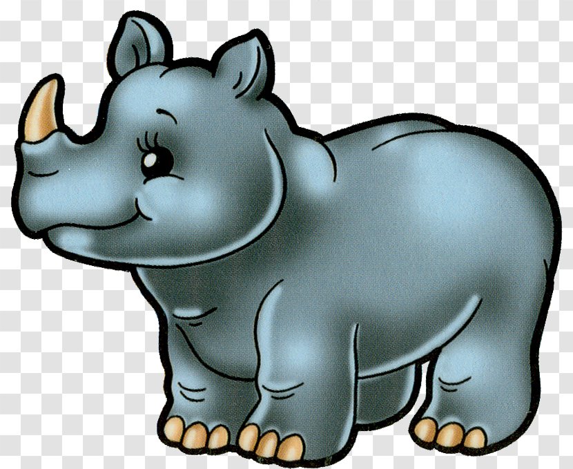 Rhinoceros Hippopotamus Clip Art Image - Horse Like Mammal - Happy Hippo Transparent PNG