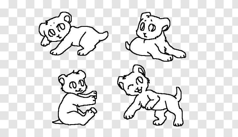 Dog Line Art Painting Digital - Flower - Lion Cub Transparent PNG