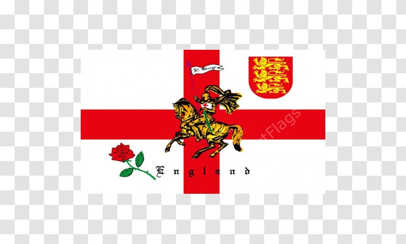 Flag Of England Saint George's Cross Day In - Bunting - Hanging Stars Transparent PNG