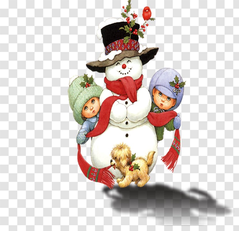 Christmas Card Greeting New Year Postcard - Snowman Transparent PNG