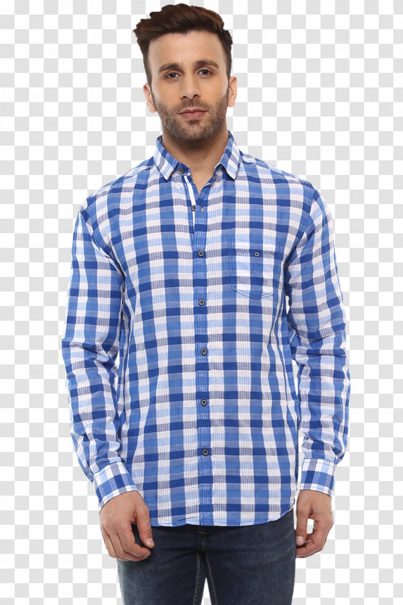 Dress Shirt T-shirt Sleeve Clothing - Plaid Transparent PNG
