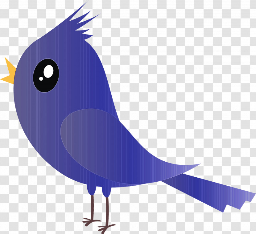 Bird Beak Cartoon Violet Songbird Transparent PNG