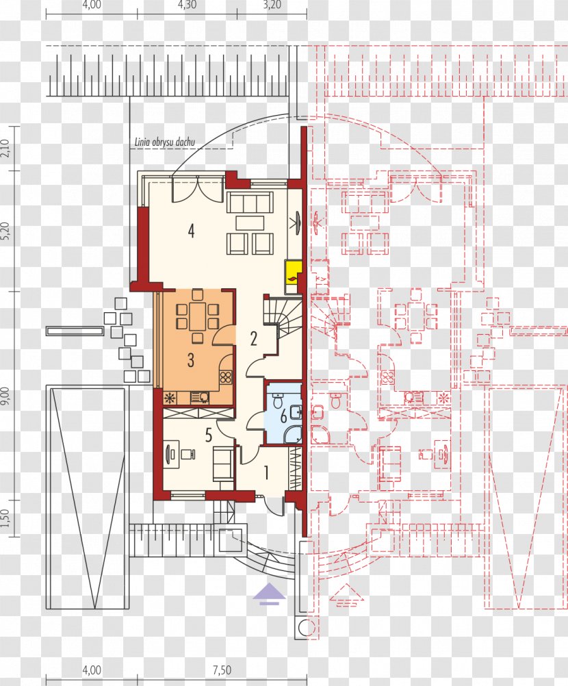 Building Floor Plan House Residential Area Roof - Diagram Transparent PNG