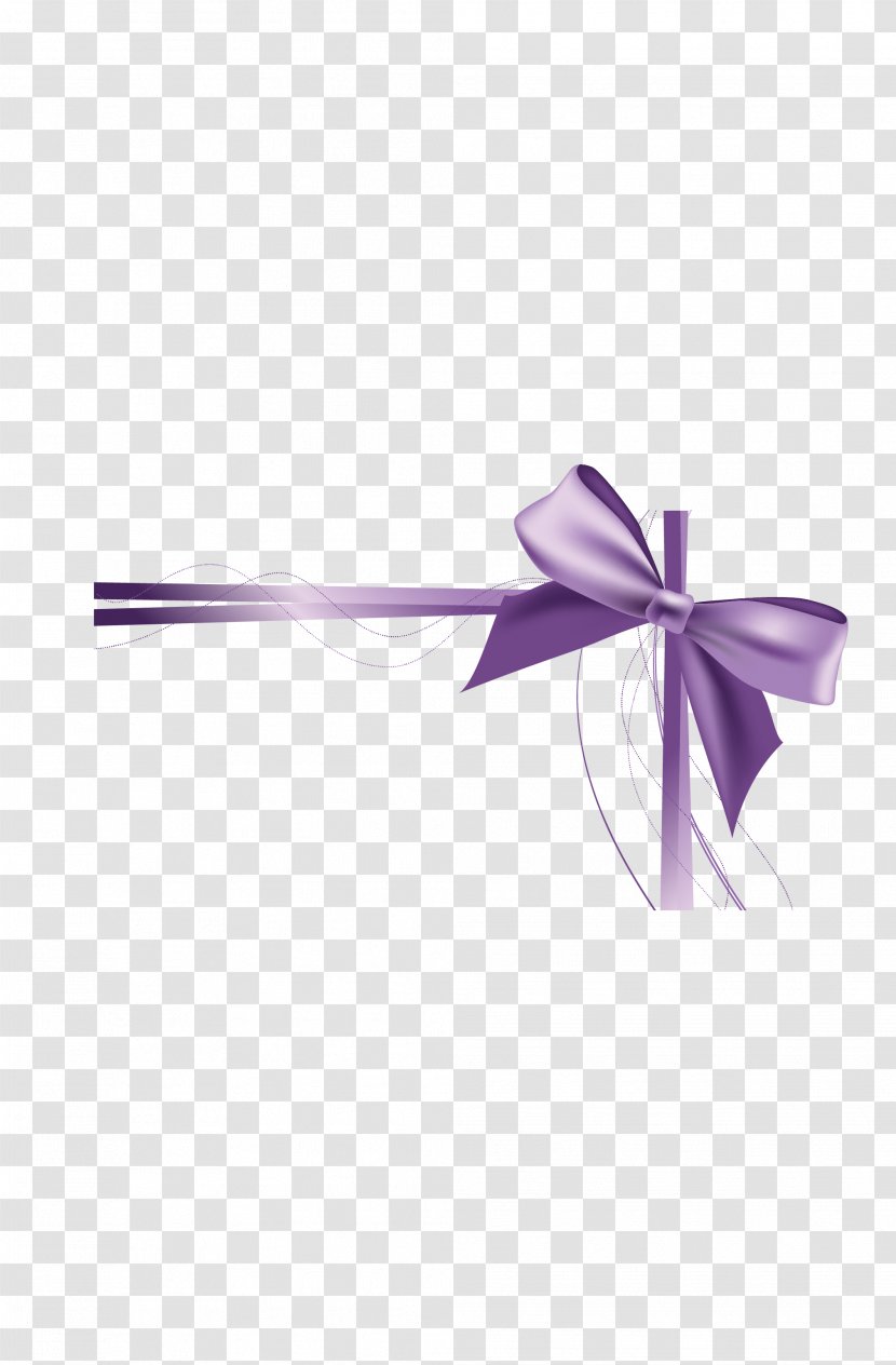 Ribbon Shoelace Knot Download - Purple - Beautiful Ceremony With A Bow Transparent PNG