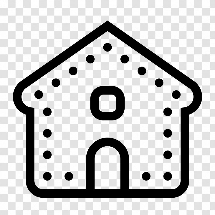 Gingerbread House - Black And White Transparent PNG