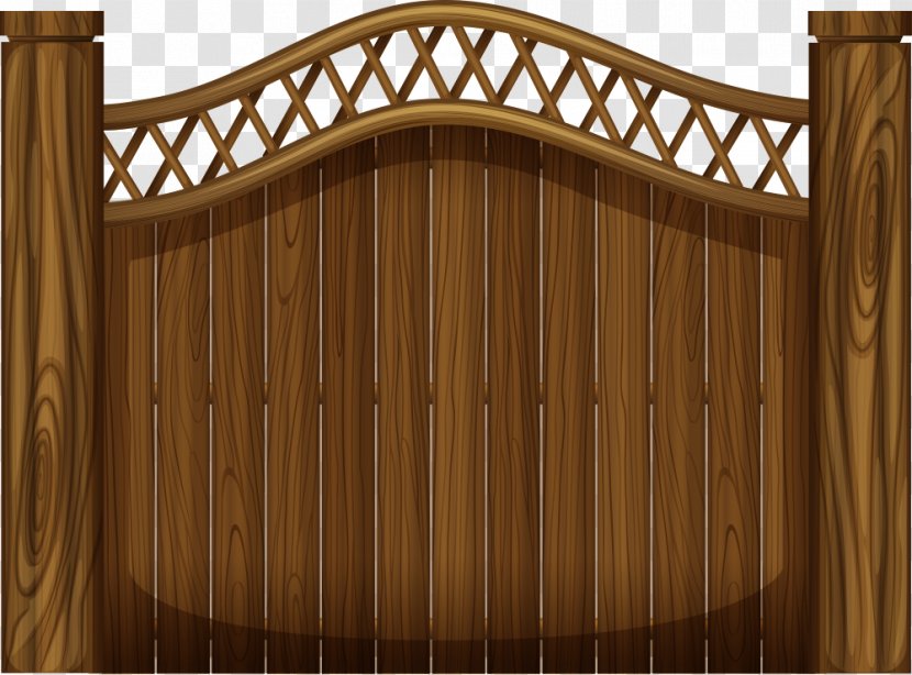 Gate Royalty-free Fence Clip Art - Vector Wooden Transparent PNG