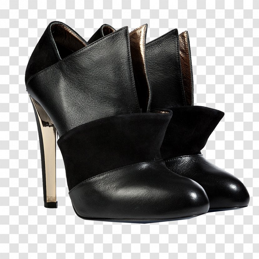 Leather Boot Shoe Pump Black M - Footwear - Shoes Transparent PNG