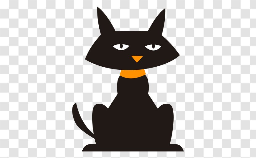 Black Cat Drawing - Snout - Vector Cartoon Material Transparent PNG