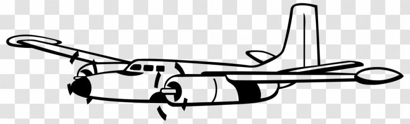 Airplane Drawing Propeller - Black And White Transparent PNG