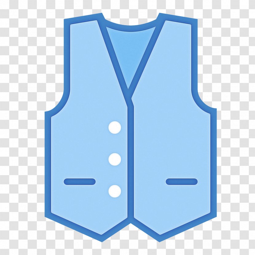 Blue Clothing Outerwear Electric Vest - Sportswear Transparent PNG