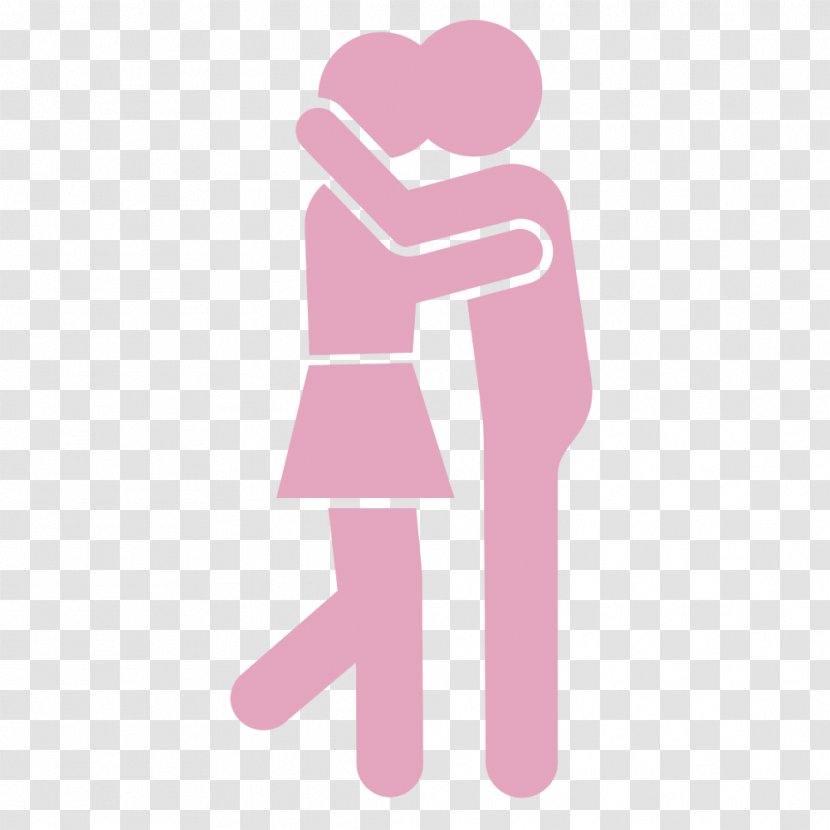 Pink Gesture Love Hand Silhouette - Hug Transparent PNG