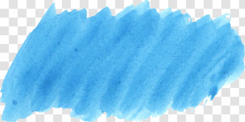 Turquoise - Aqua - Watercolor Stroke Transparent PNG