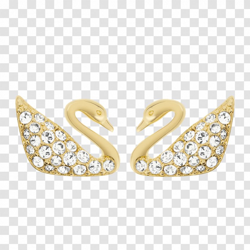 Earring Swarovski AG Jewellery Gold Plating Necklace - Earrings - One Pair Of Swan Transparent PNG