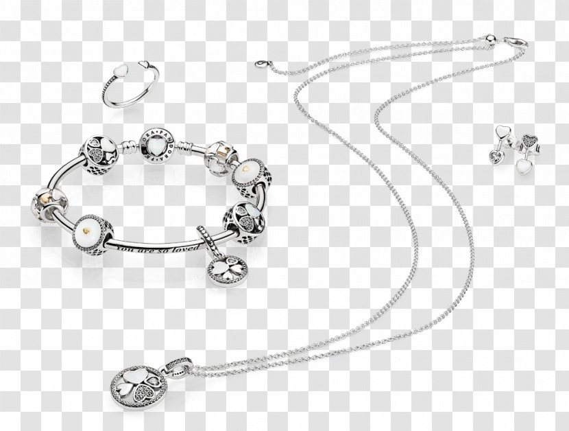 Bracelet Earring Pandora Jewellery Silver - Chain Transparent PNG