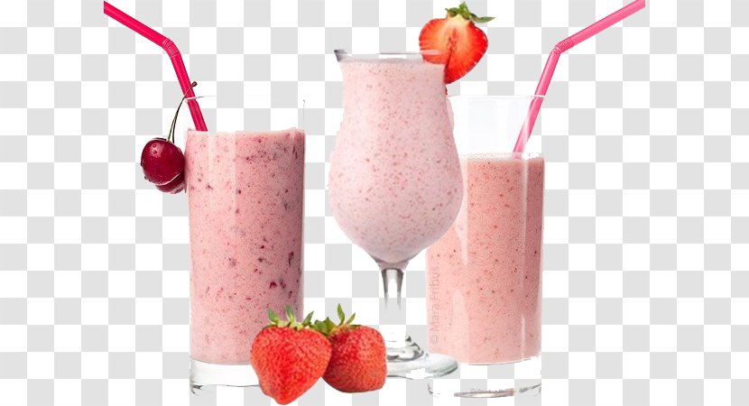 Strawberry Juice Milkshake Cocktail Ice Cream Transparent PNG