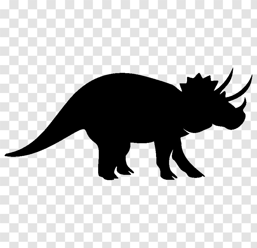 Dinosaur Sticker Wall Decal Clip Art - Black And White Transparent PNG