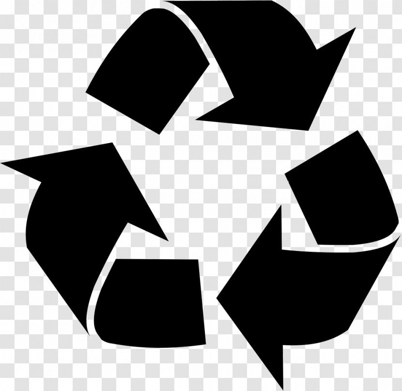 Paper Recycling Symbol Waste - Black And White - Background Material Download Transparent PNG