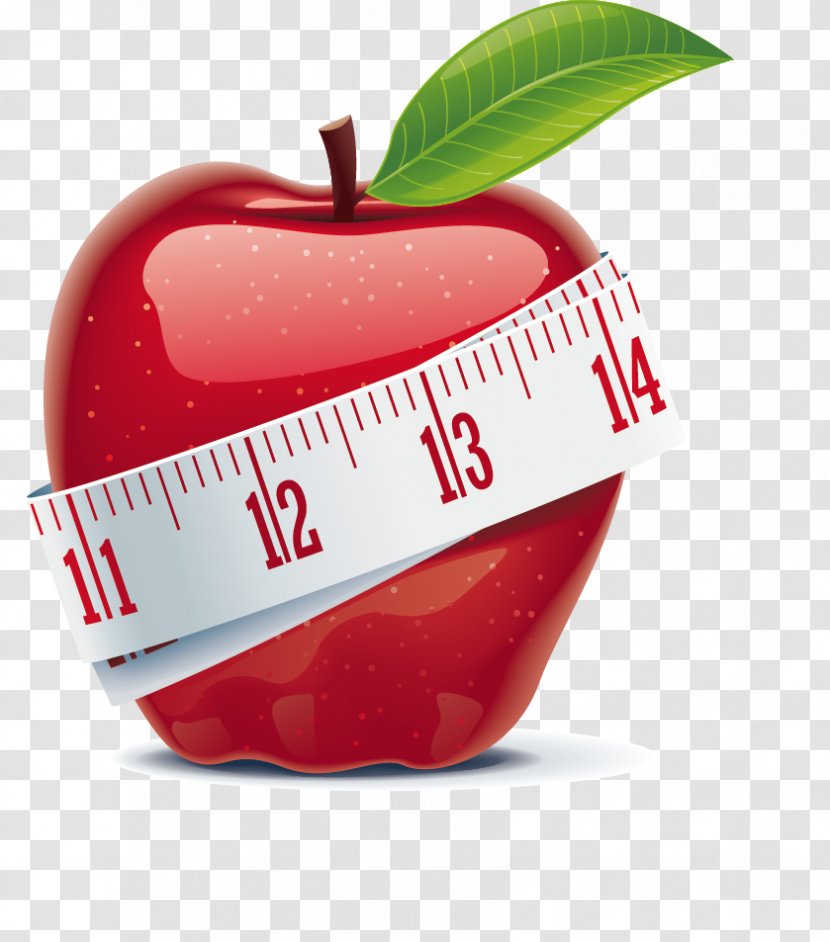 Smoothie Weight Loss Tracker Book: Record Daily Milestones Physical Fitness Management - Red Apple Transparent PNG