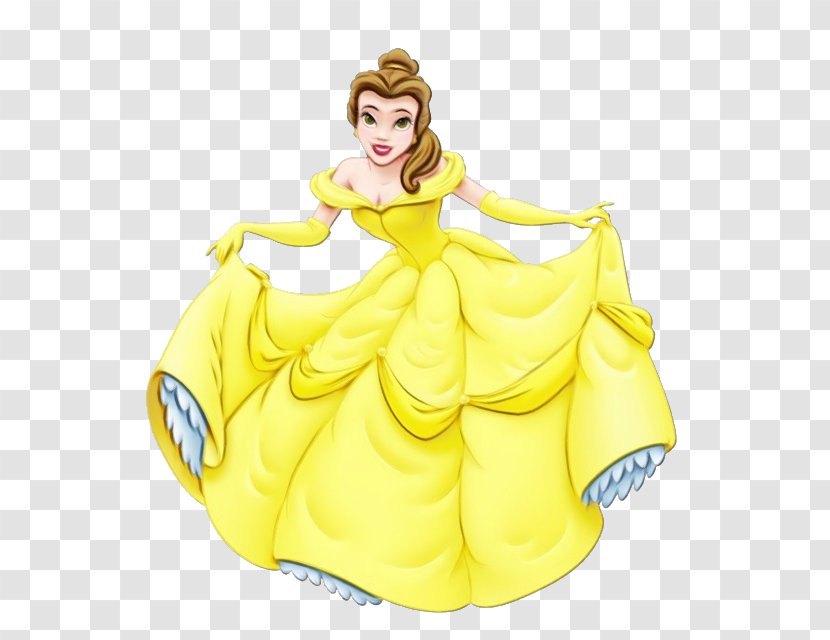 Belle Beast Rapunzel Ariel Disney Princess - Yellow Transparent PNG