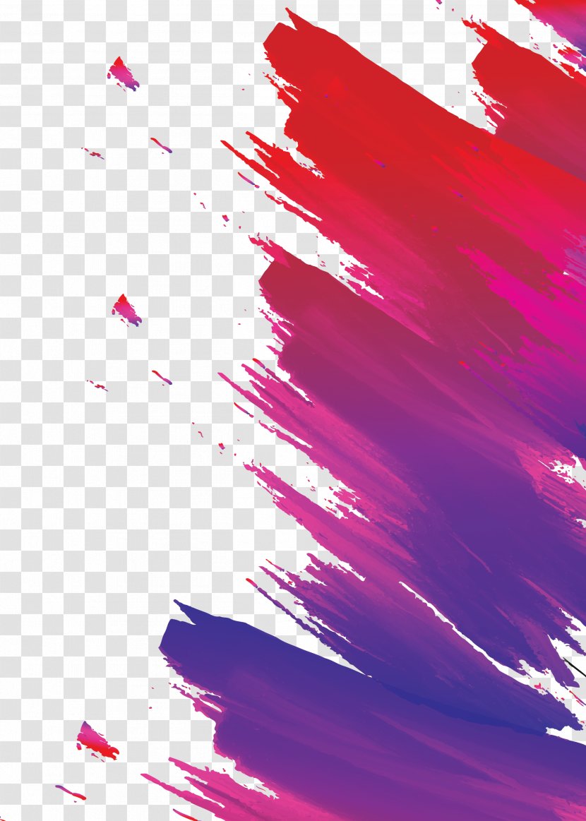 Poster Download - Wing - Red Stroke Gradient Creative Template Transparent PNG