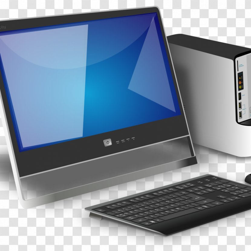 Laptop Desktop Computers Personal Computer Clip Art - Screen - Office Desk Transparent PNG