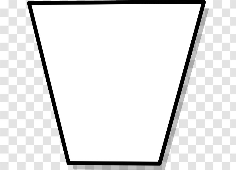 Trapezoid Shape Clip Art Monochrome Photography Break Line Rectangle Transparent Png