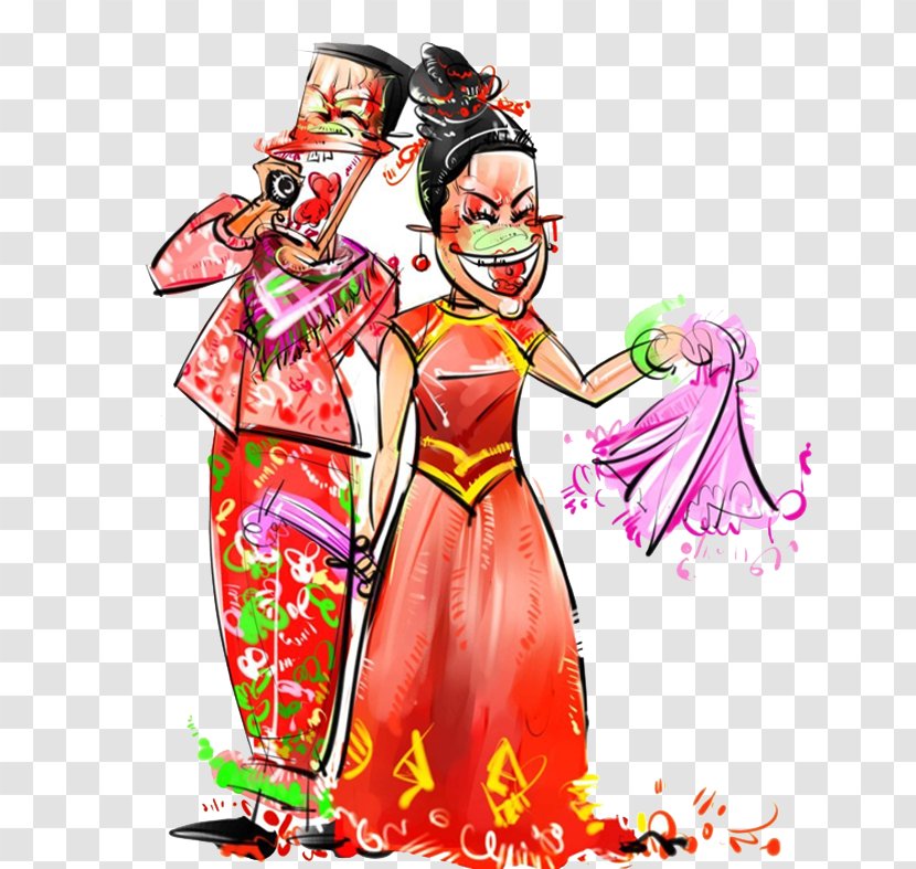 Performance Er Ren Zhuan Cartoon - Tradition - Northeast Two Actor Picture Transparent PNG