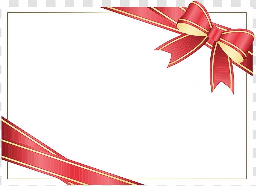 Red Background Ribbon - Present Transparent PNG