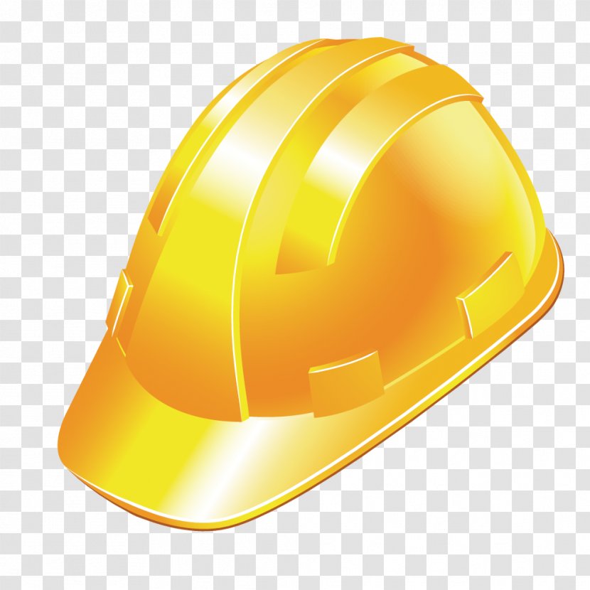 Hard Hat Yellow Helmet - Vector Wear Helmets Transparent PNG