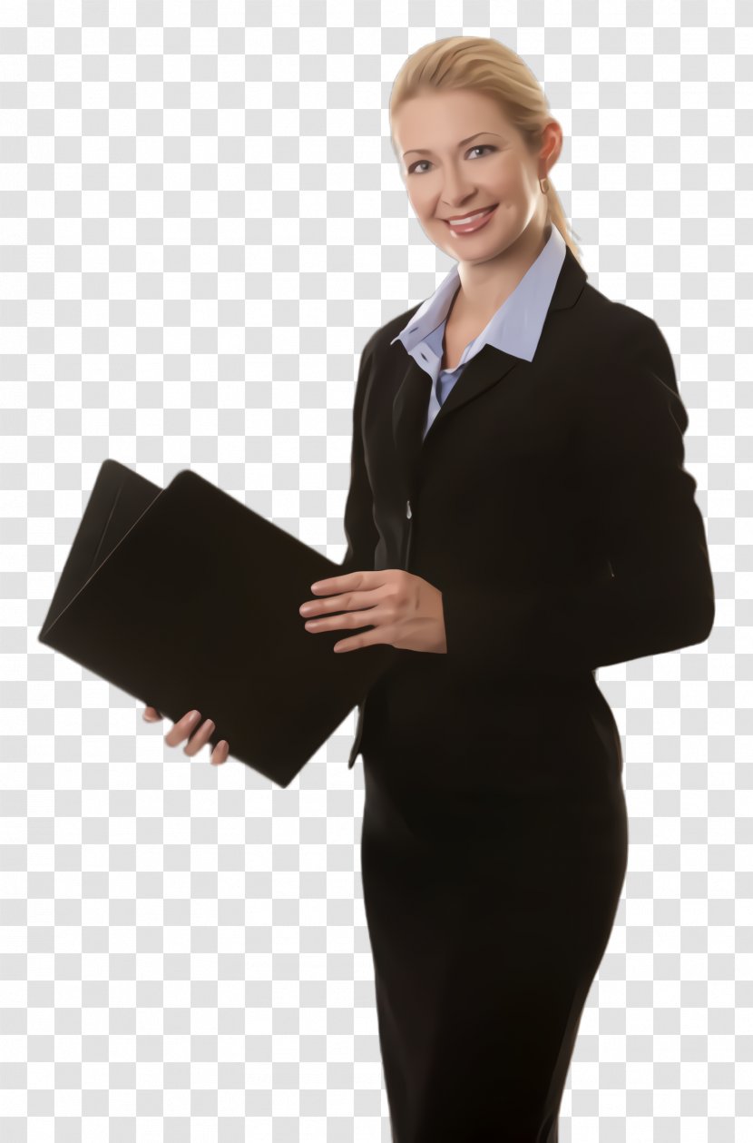 Standing Formal Wear Job Businessperson Gesture - Smile - Employment Transparent PNG
