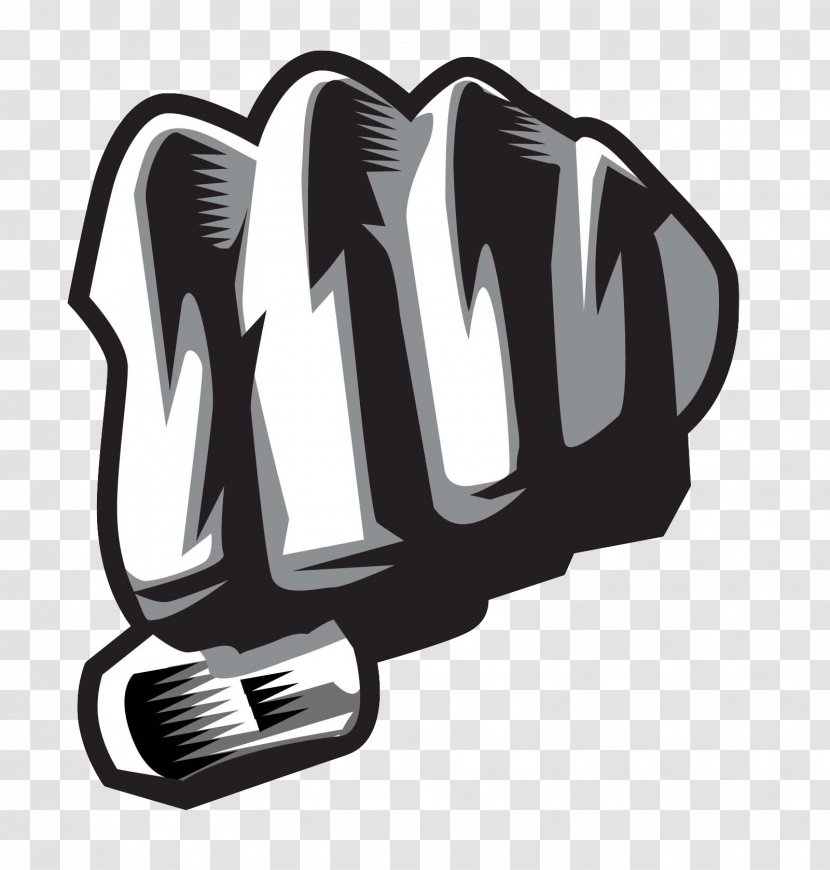 Kenpo Karate Raised Fist - Black And White - Logo Transparent PNG