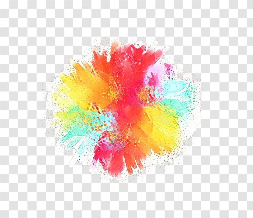 Yellow Watercolor Paint Transparent PNG