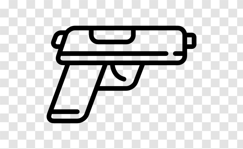 Gun Video Game Weapon Clip Art - Black And White Transparent PNG
