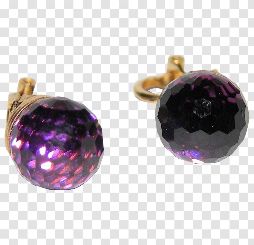 Amethyst Earring Body Jewellery Purple - Magenta Transparent PNG