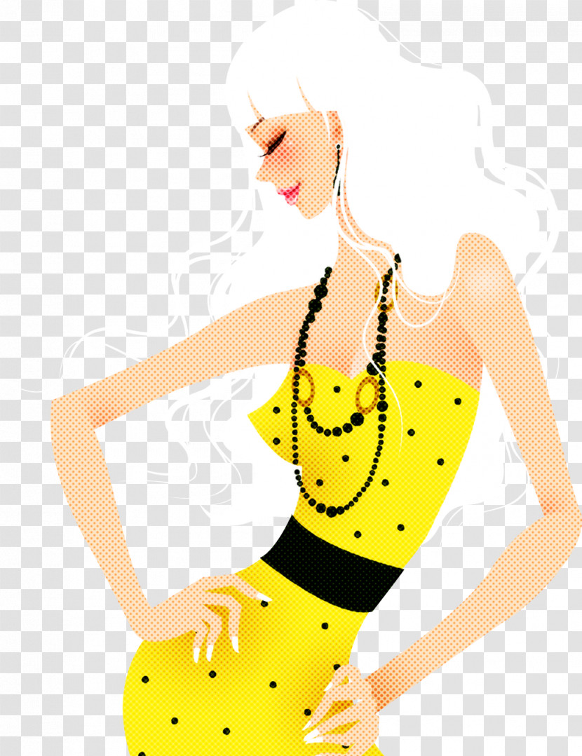 Yellow Giraffids Pattern Transparent PNG