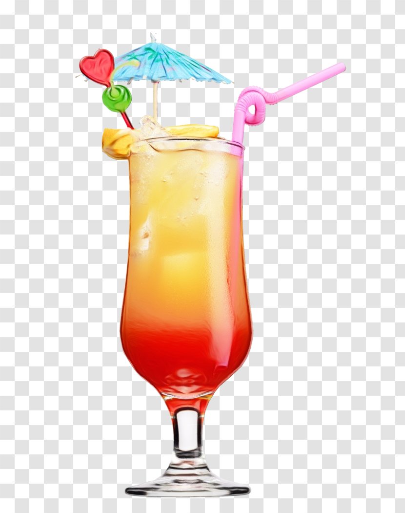 Drink Cocktail Garnish Hurricane Juice Alcoholic Beverage - Bay Breeze Rum Swizzle Transparent PNG